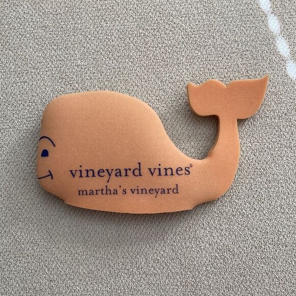 Vineyard Vines Martha’s Vineyard Large Foam Whale Orange Decor Squish 11” by 21” - Picture 4 of 6